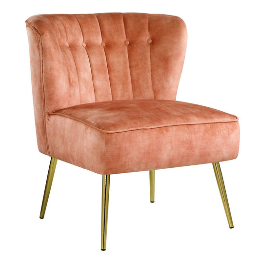 Sambell - Accent Chair - Burnt Orange Velvet