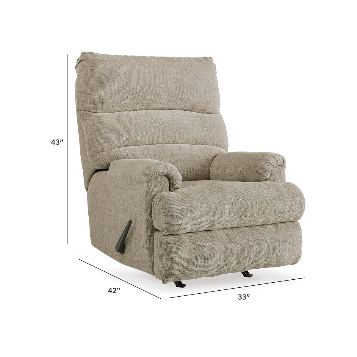 Man Fort Recliner - 4660425 - approximate manufacturer dimensions (supplier image 16)