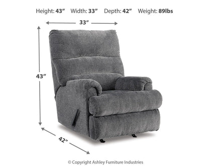 Man Fort Recliner - 4660525 - approximate manufacturer dimensions (supplier image 4)