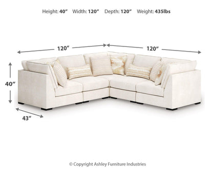 Donelson Creek Sectional - 48002S1 - approximate manufacturer dimensions (supplier image 13)