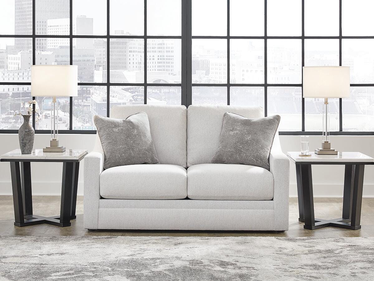 Maitelynn sofa and loveseat set, Chalk, 4820235: original manufacturer image; only listed sofa and loveseat included. Castillo Furniture, Philadelphia.