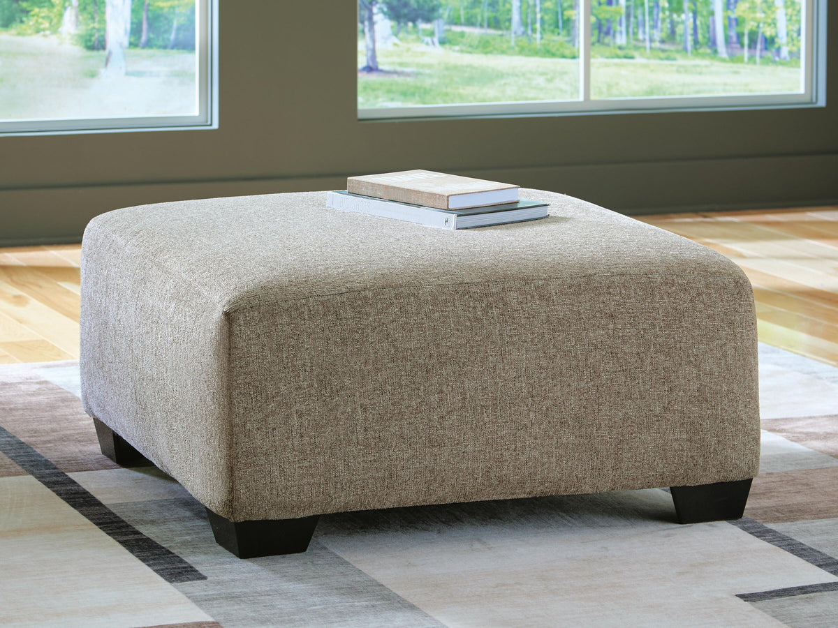 Newellen 3-Piece Sectional and Oversized Ottoman - 48404U1 - product view or room setting; complete kit and included component views (supplier image 13)