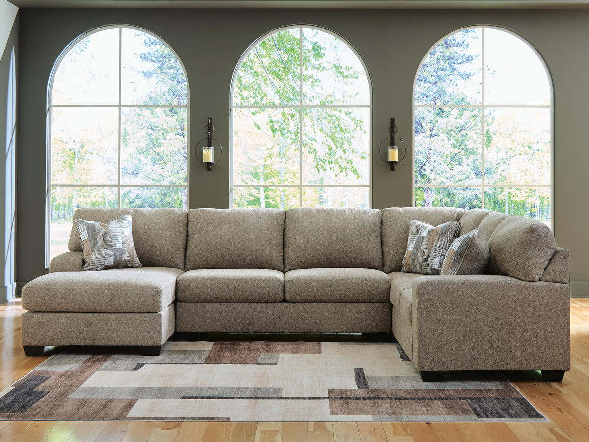 Newellen Sectional - 48404S5, 48404S1 - product view or room setting; complete kit and included component views (supplier image 14)