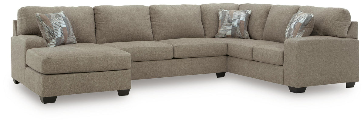 Newellen 3-Piece Sectional and Oversized Ottoman - 48404U1 - product view or room setting; complete kit and included component views (supplier image 18)