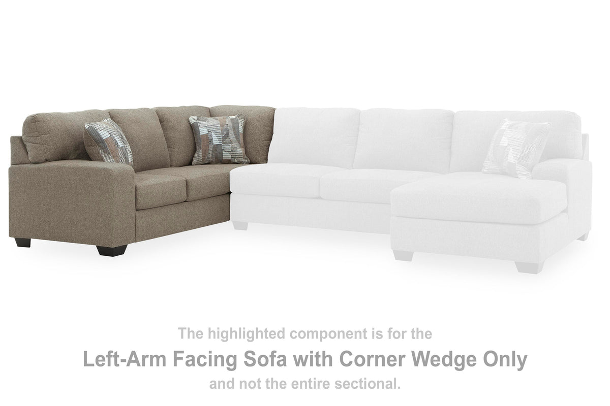 Newellen Sectional - 48404S6, 48404S2 - product view or room setting; complete kit and included component views (supplier image 8)