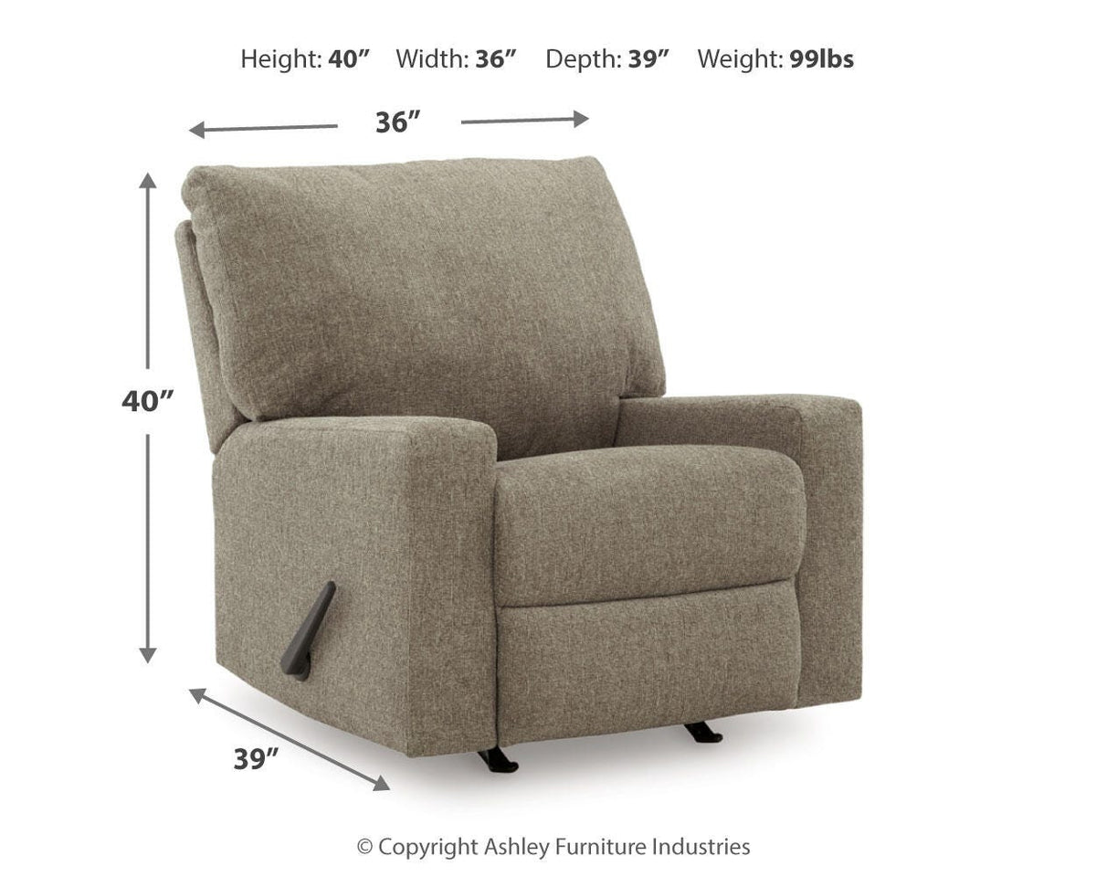 Newellen Recliner - 4840425 - approximate manufacturer dimensions (supplier image 8)
