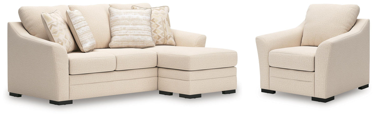 Lango Sofa Chaise and Chair - 48602U1 - product view or room setting; complete kit and included component views (supplier image 1)