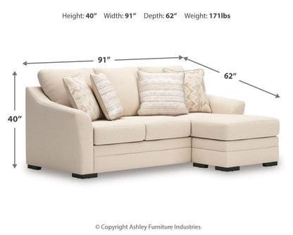 Lango Sofa Chaise and Chair - 48602U1 - approximate manufacturer dimensions (supplier image 19)