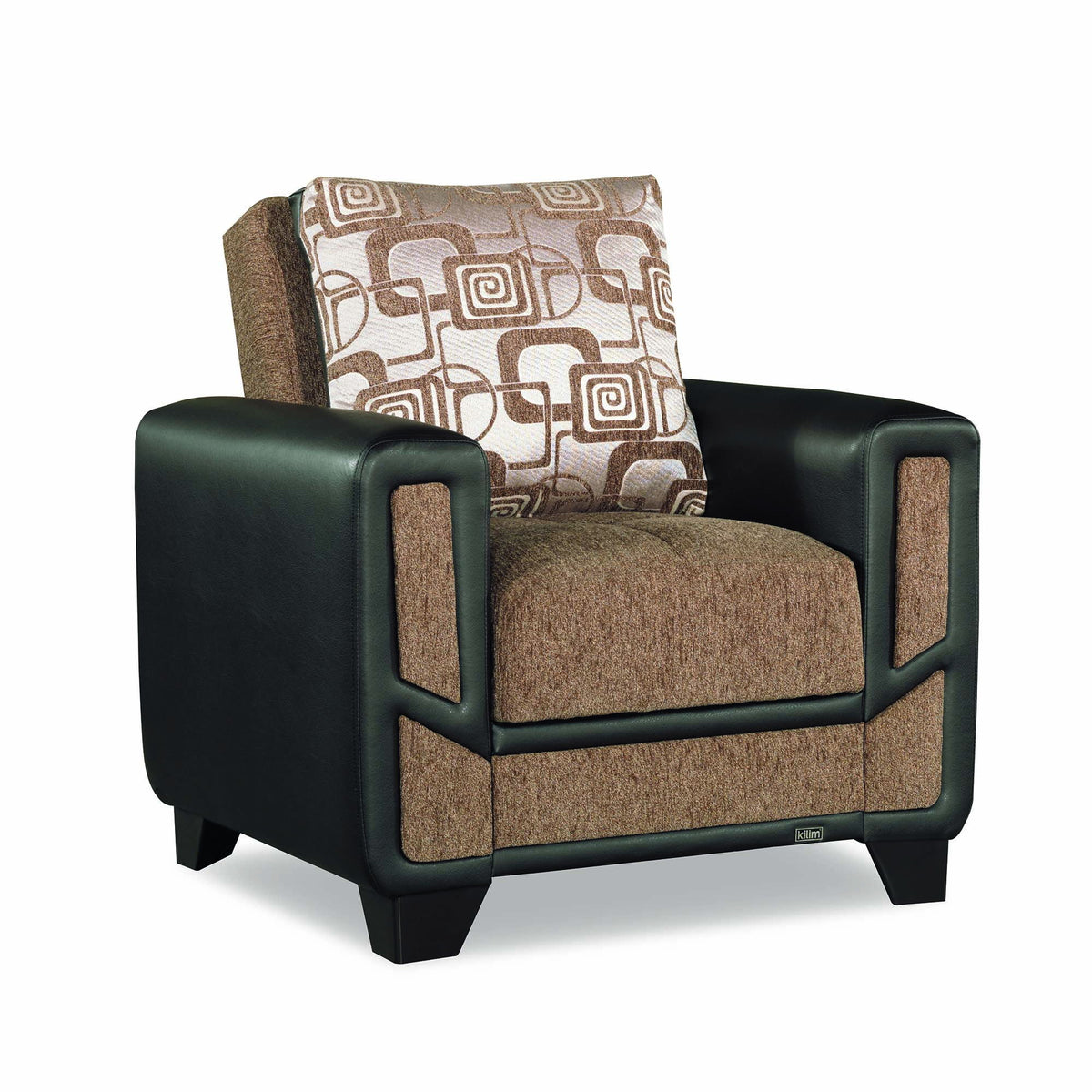 Ottomanson Mondo Modern - Upholstered Convertible Armchair With Storage