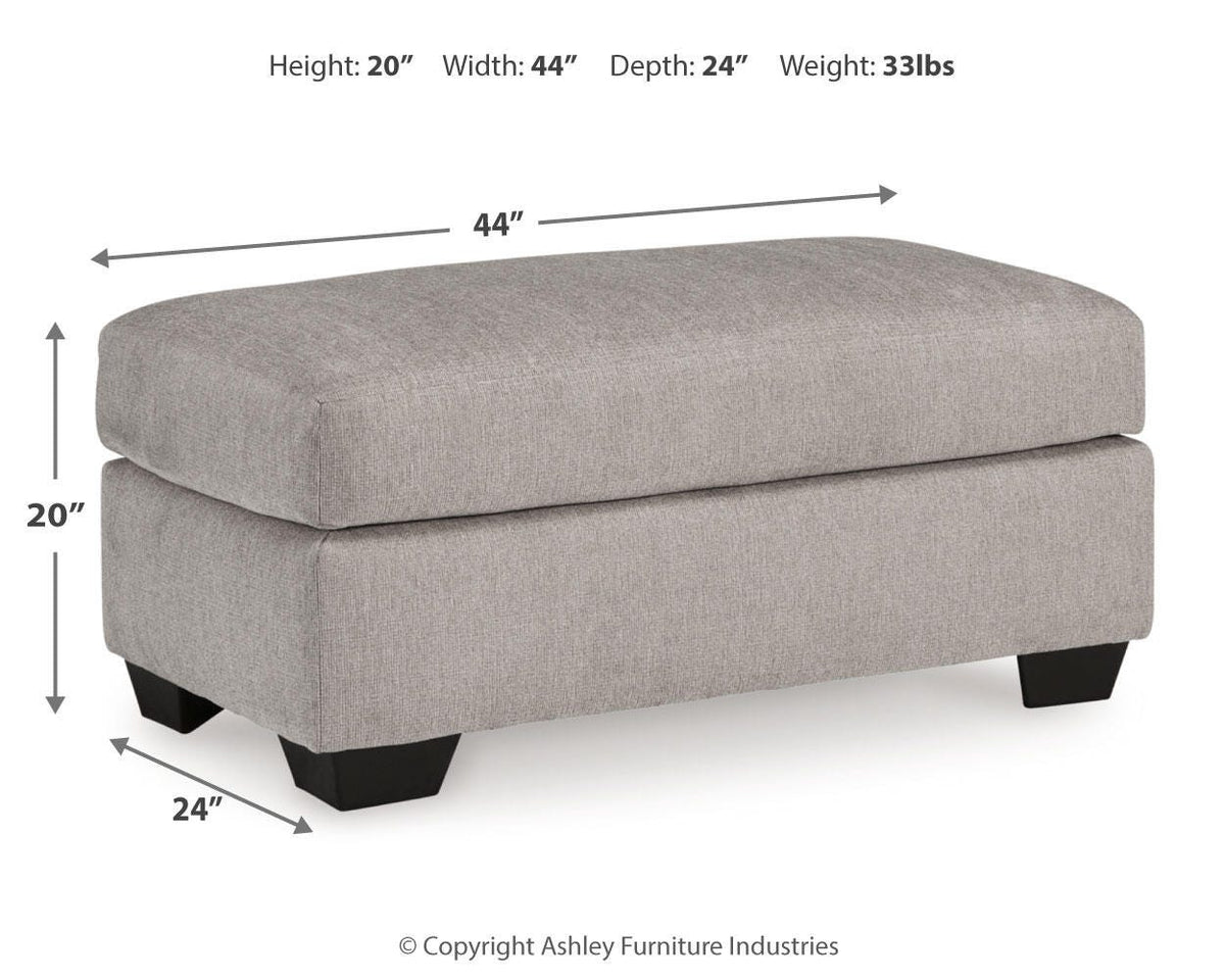 Avenal Park Oversized Chair and Ottoman - 50805U1 - approximate manufacturer dimensions (supplier image 12)