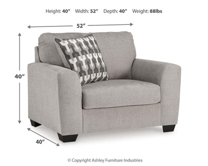 Avenal Park Oversized Chair - 5080523 - approximate manufacturer dimensions (supplier image 7)