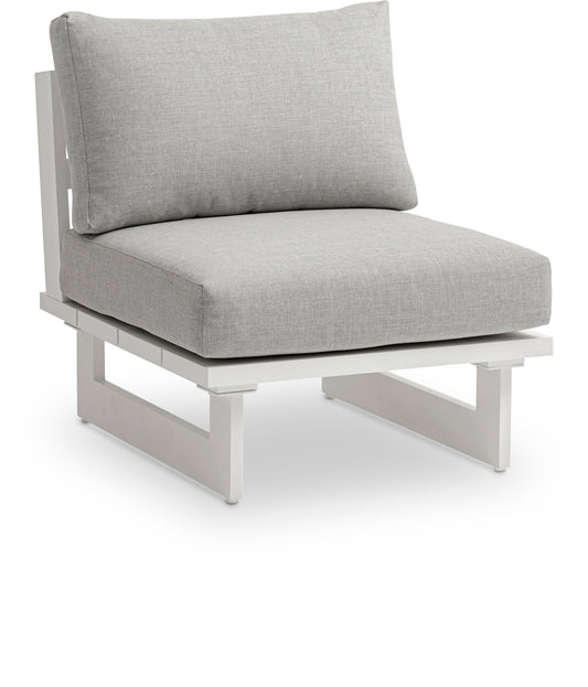 Maldives - Water Resistant Outdoor Patio Armless Chair With White Frame
