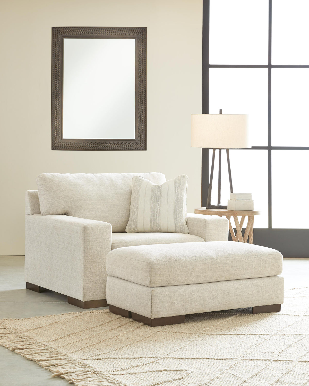 Maggie Oversized Chair and Ottoman - 52003U6 - product view or room setting; complete kit and included component views (supplier image 1)