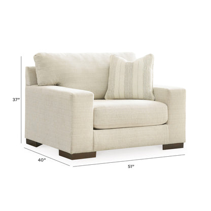 Maggie Oversized Chair and Ottoman - 52003U6 - approximate manufacturer dimensions (supplier image 17)