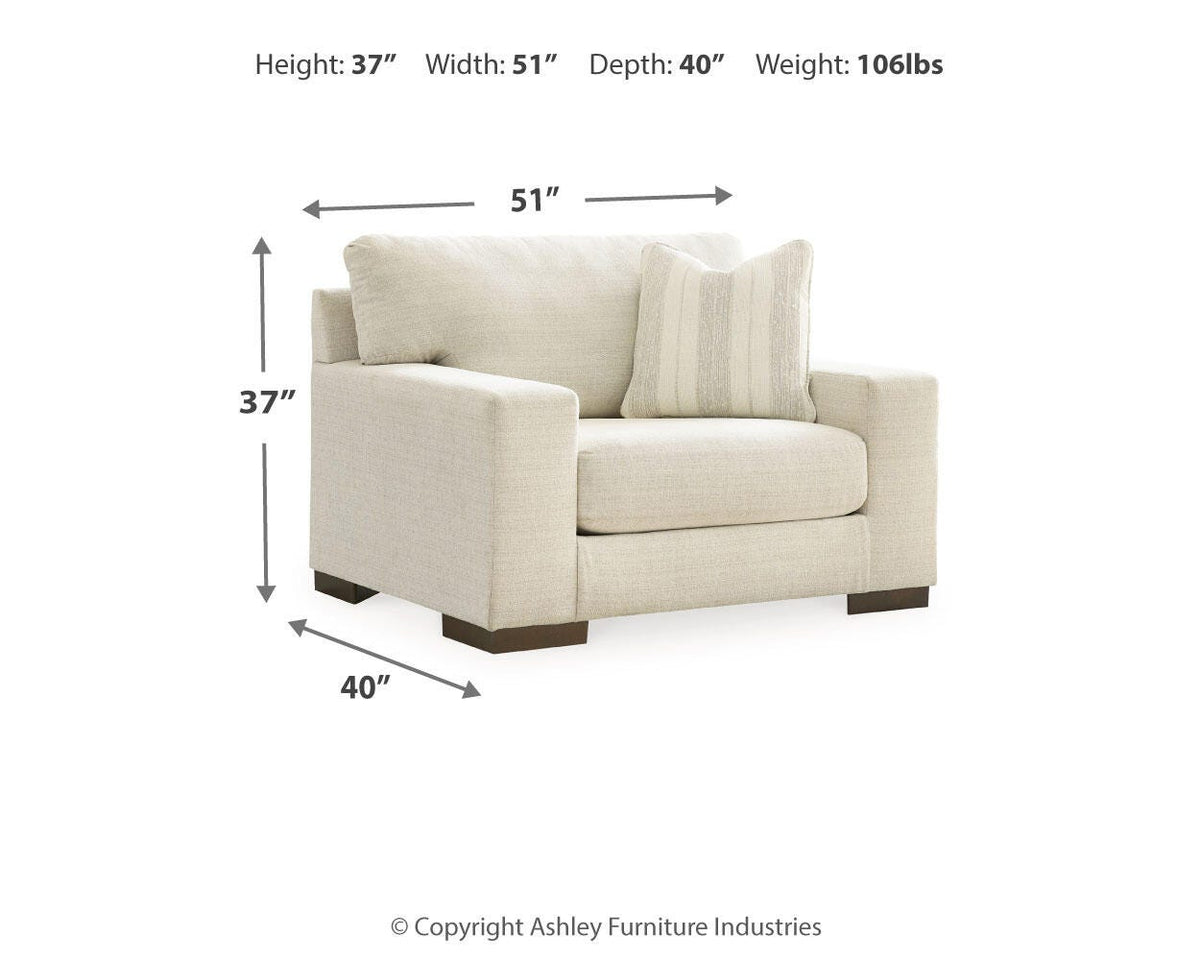 Maggie Oversized Chair and Ottoman - 52003U6 - approximate manufacturer dimensions (supplier image 16)