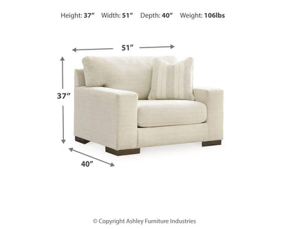 Maggie Oversized Chair and Ottoman - 52003U6 - approximate manufacturer dimensions (supplier image 16)