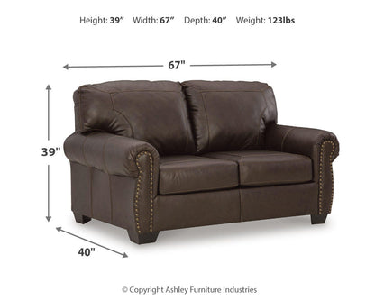 Colleton Living Room Sets - 52107U3 - approximate manufacturer dimensions (supplier image 16)
