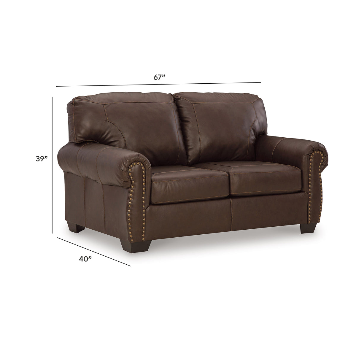 Colleton Loveseat - 5210735 - approximate manufacturer dimensions (supplier image 9)