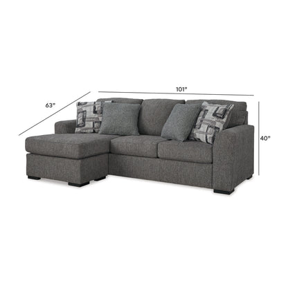 Gardiner Sofa Chaise and Ottoman - 52404U1 - approximate manufacturer dimensions (supplier image 20)