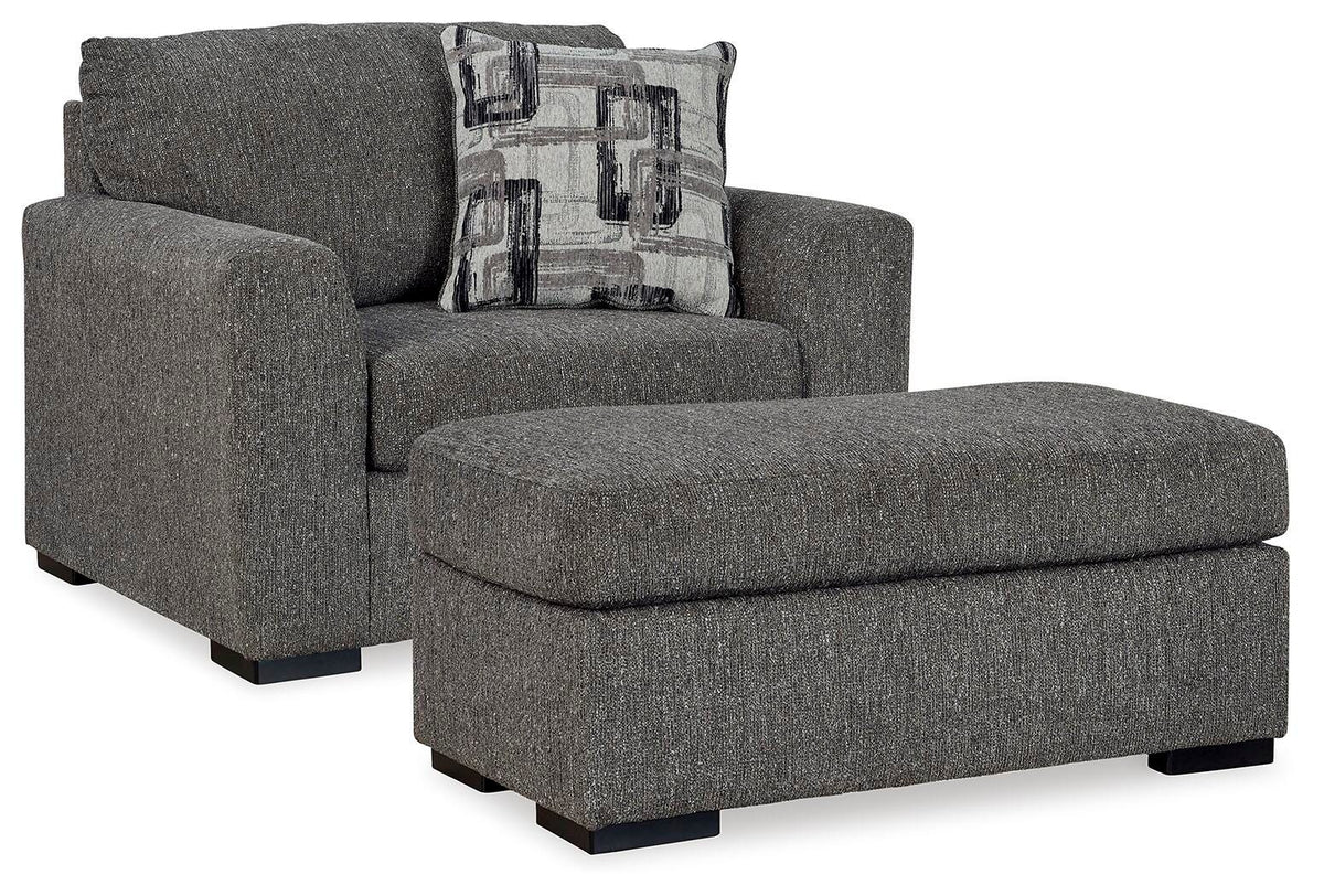 Gardiner Oversized Chair and Ottoman - 52404U2 - product view or room setting; complete kit and included component views (supplier image 2)