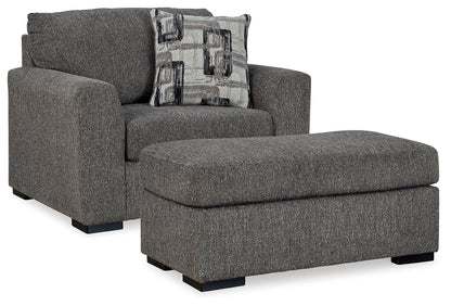 Gardiner Oversized Chair and Ottoman - 52404U2 - product view or room setting; complete kit and included component views (supplier image 2)