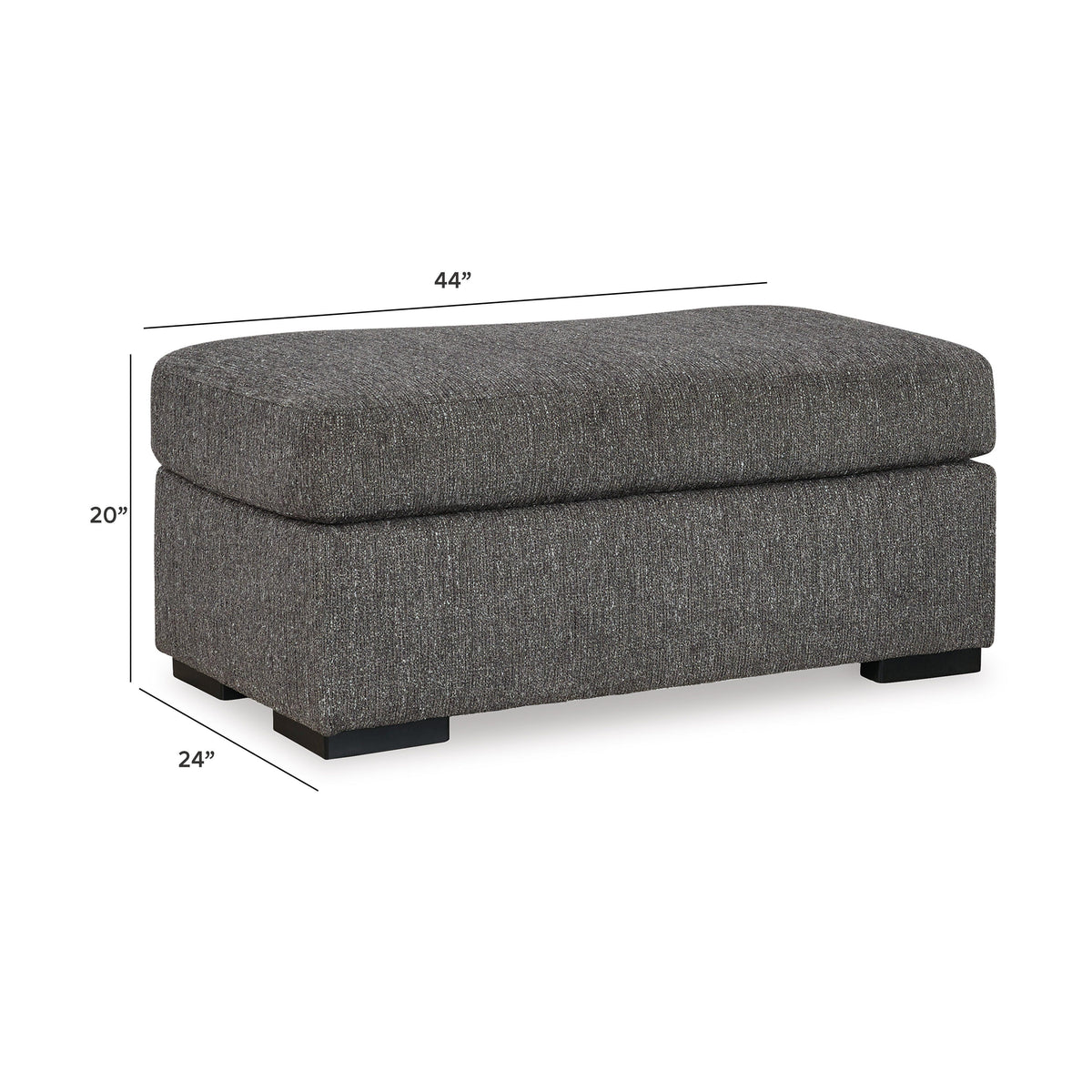 Gardiner Sofa Chaise and Ottoman - 52404U1 - approximate manufacturer dimensions (supplier image 16)