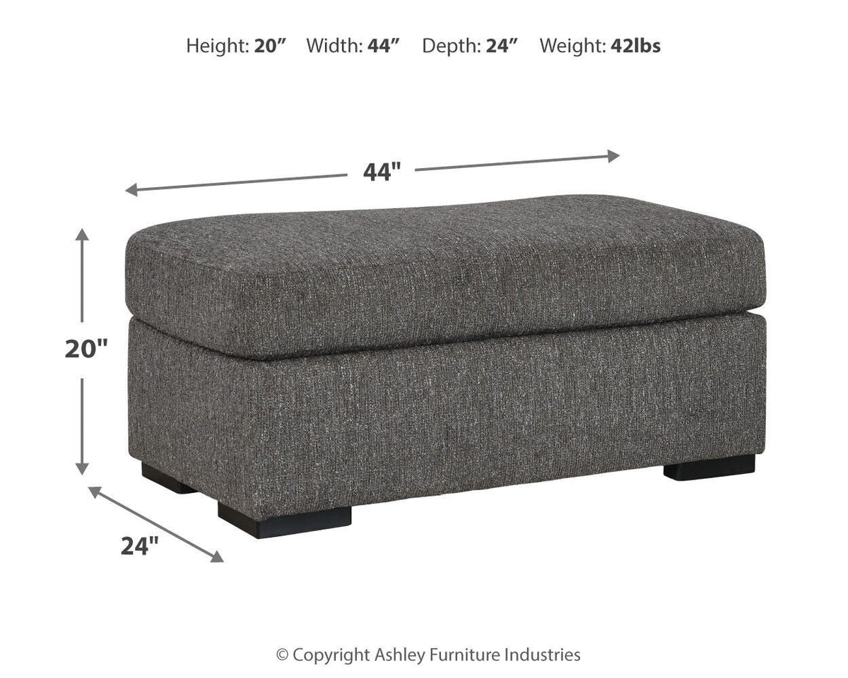 Gardiner Sofa Chaise and Ottoman - 52404U1 - approximate manufacturer dimensions (supplier image 11)