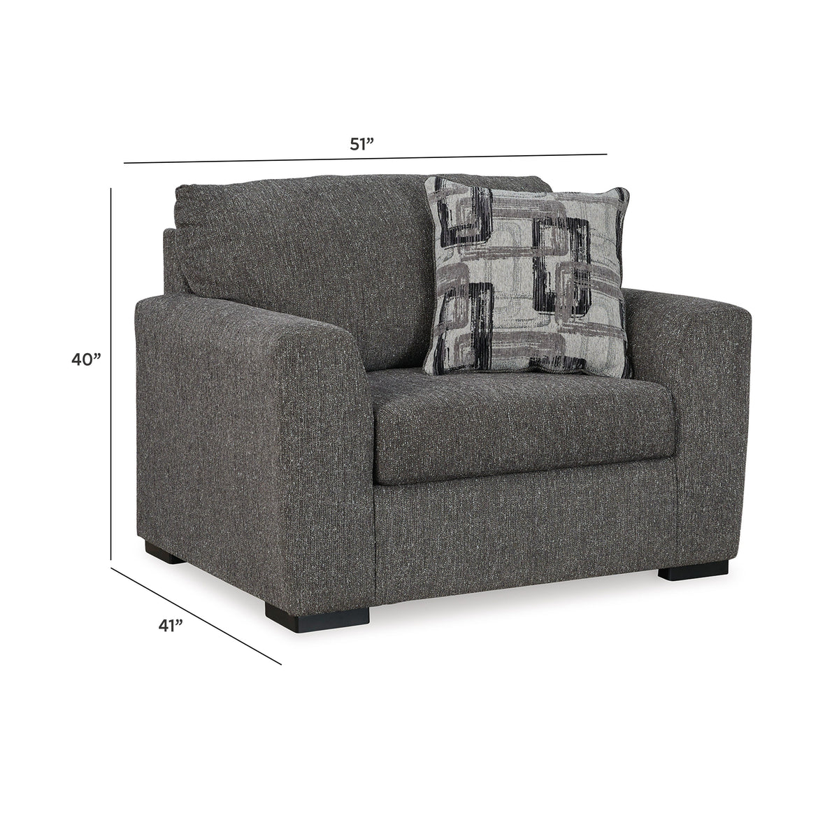 Gardiner Oversized Chair and Ottoman - 52404U2 - approximate manufacturer dimensions (supplier image 18)