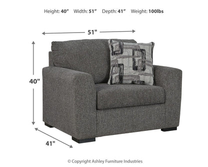 Gardiner Oversized Chair and Ottoman - 52404U2 - approximate manufacturer dimensions (supplier image 11)