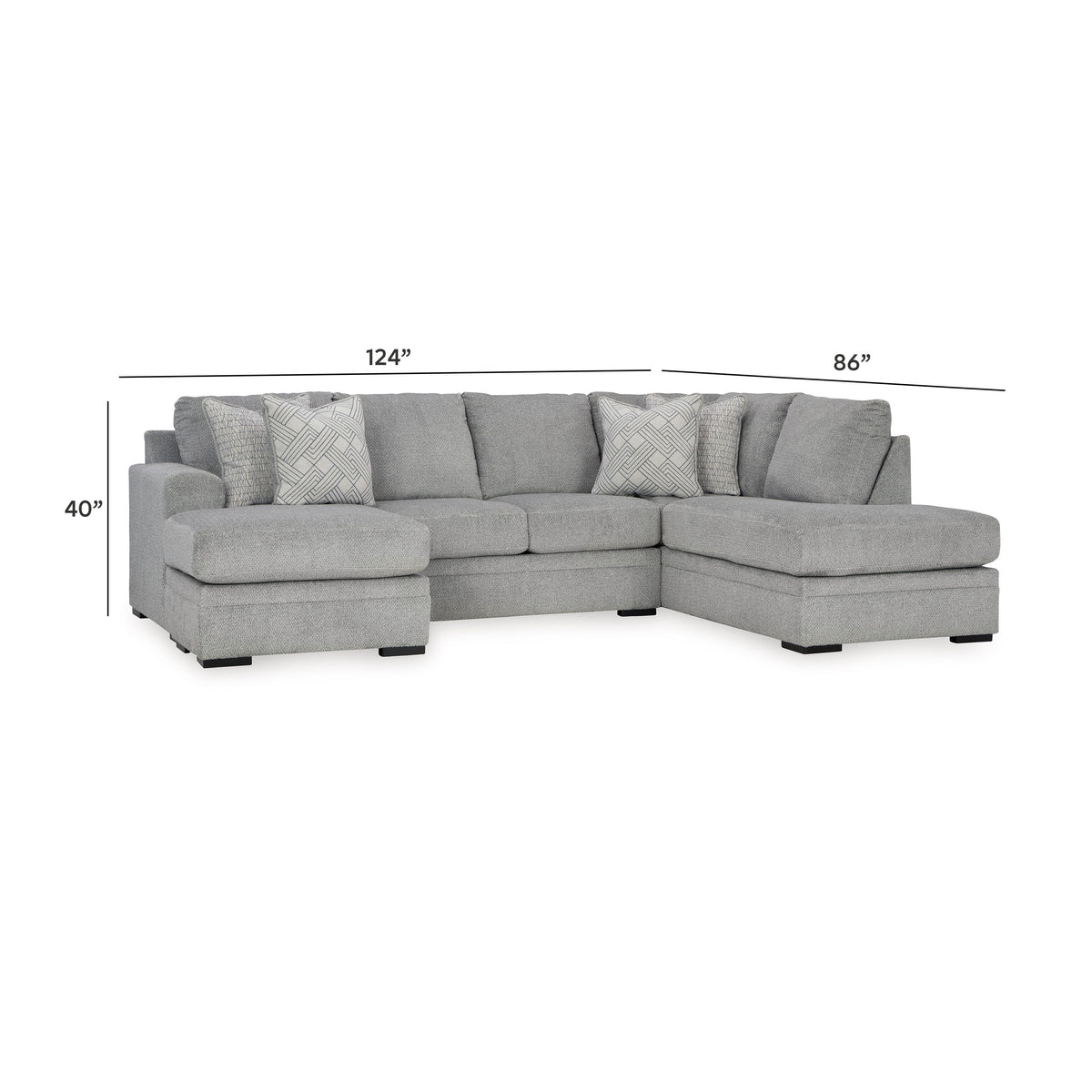 Casselbury Sectional - 52906S1 - approximate manufacturer dimensions (supplier image 7)