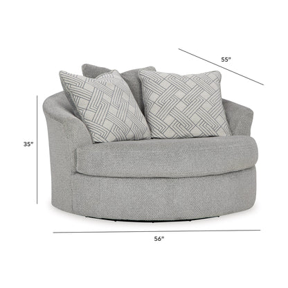 Casselbury Oversized Swivel Accent Chair - 5290621 - approximate manufacturer dimensions (supplier image 7)