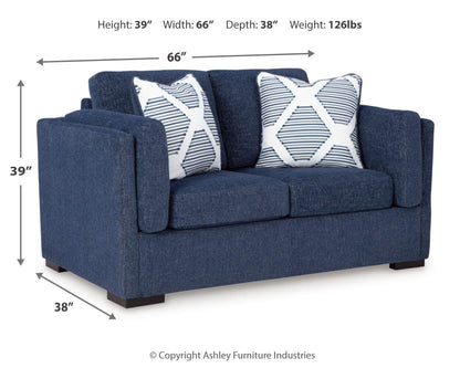 Evansley Loveseat - 5450235 - approximate manufacturer dimensions (supplier image 8)