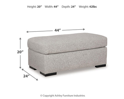Evansley Ottoman - 5450314 - approximate manufacturer dimensions (supplier image 6)