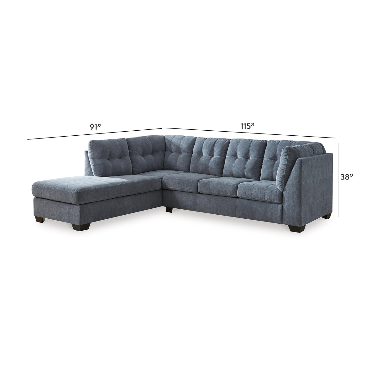 Marleton Sectional - 55303S1 - approximate manufacturer dimensions (supplier image 30)