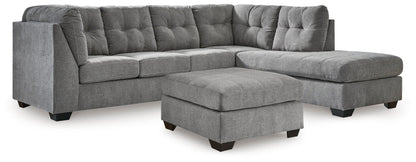 Marleton 2-Piece Sectional and Ottoman - 55305U1 - product view or room setting; complete kit and included component views (supplier image 1)