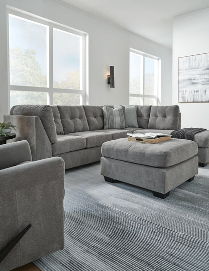 Marleton 2-Piece Sectional and Ottoman - 55305U1 - product view or room setting; complete kit and included component views (supplier image 12)