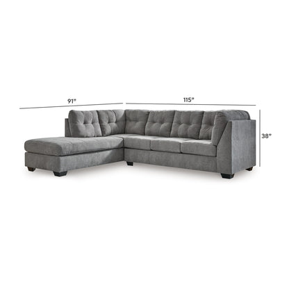 Marleton Sectional - 55305S1 - approximate manufacturer dimensions (supplier image 17)