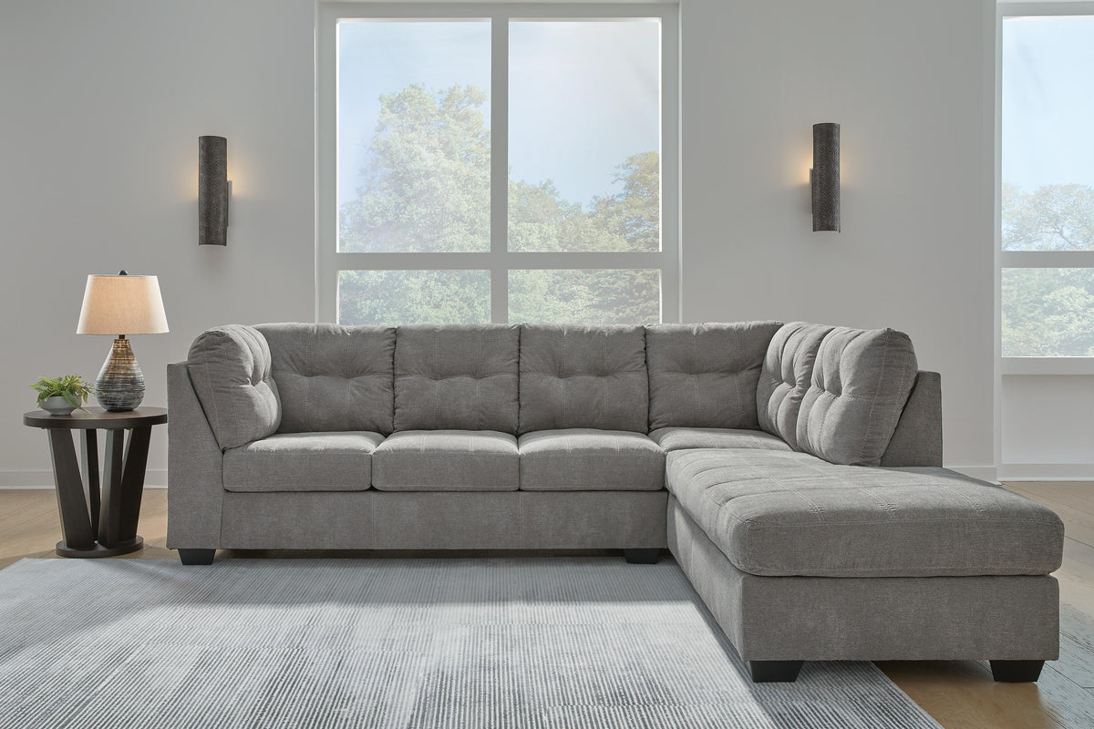 Marleton 2-Piece Sectional and Ottoman - 55305U1 - product view or room setting; complete kit and included component views (supplier image 14)