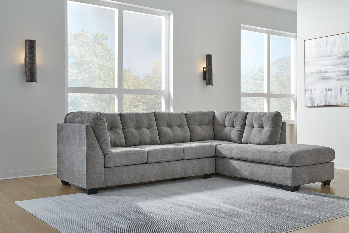 Marleton 2-Piece Sectional and Ottoman - 55305U1 - product view or room setting; complete kit and included component views (supplier image 21)