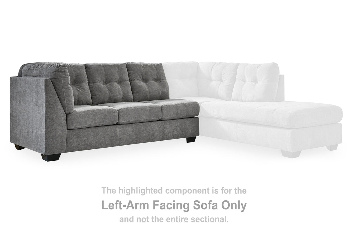 Marleton 2-Piece Sectional and Ottoman - 55305U1 - product view or room setting; complete kit and included component views (supplier image 18)