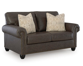Roxmere sofa and loveseat set, Umber, 5550335: original manufacturer image; only listed sofa and loveseat included. Castillo Furniture, Philadelphia.