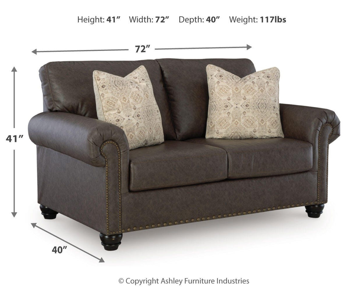 Roxmere Loveseat - 5550335 - approximate manufacturer dimensions (supplier image 8)