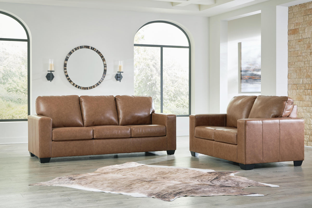 Bolsena sofa and loveseat set, Caramel, 55603U1: original supplier product or room view; only listed sofa and loveseat included. Castillo Furniture, Philadelphia.