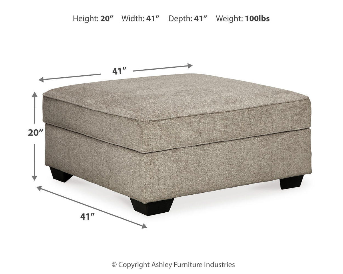 Bovarian Ottoman - 5610311 - approximate manufacturer dimensions (supplier image 4)