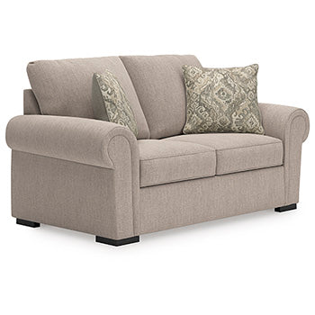 Sararose sofa and loveseat set, Heather, 5710235: original manufacturer image; only listed sofa and loveseat included. Castillo Furniture, Philadelphia.