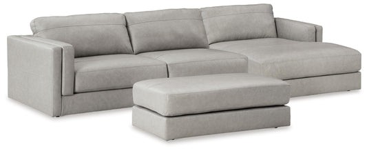 Amiata 2-Piece Sectional with Chaise and Ottoman - 57404U1 - product view or room setting; complete kit and included component views (supplier image 1)
