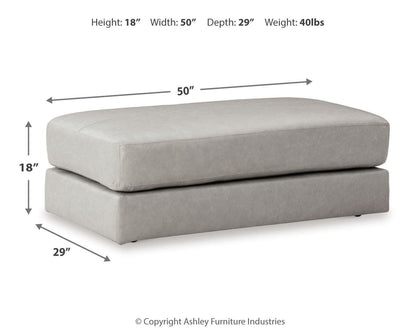 Amiata Oversized Accent Ottoman - 5740408 - approximate manufacturer dimensions (supplier image 6)