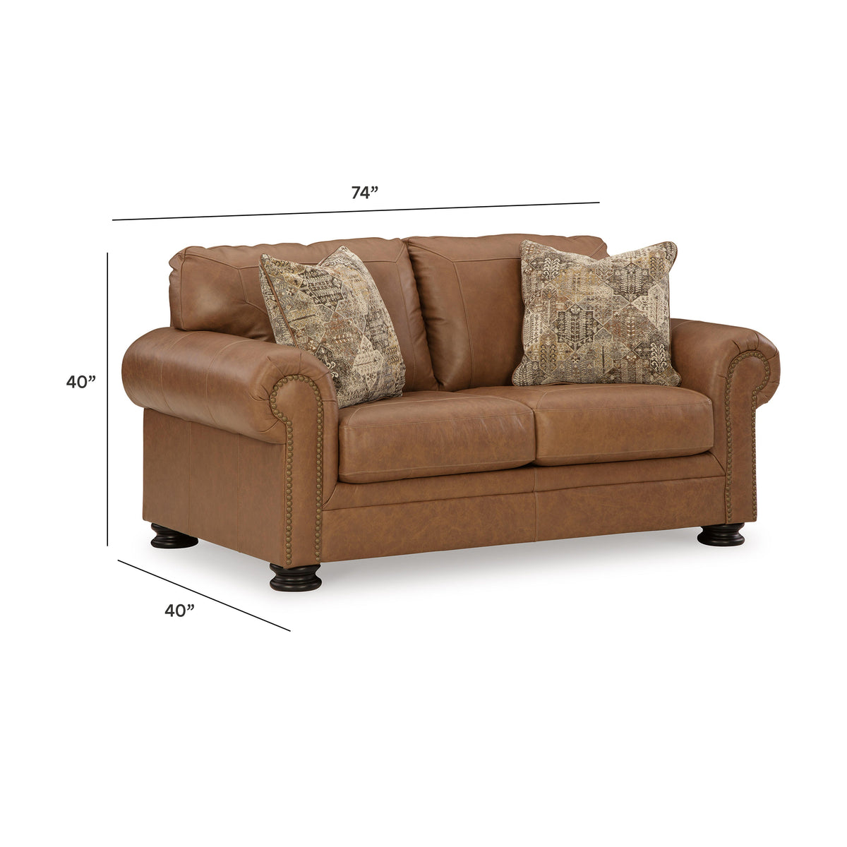 Carianna Loveseat - 5760435 - approximate manufacturer dimensions (supplier image 10)
