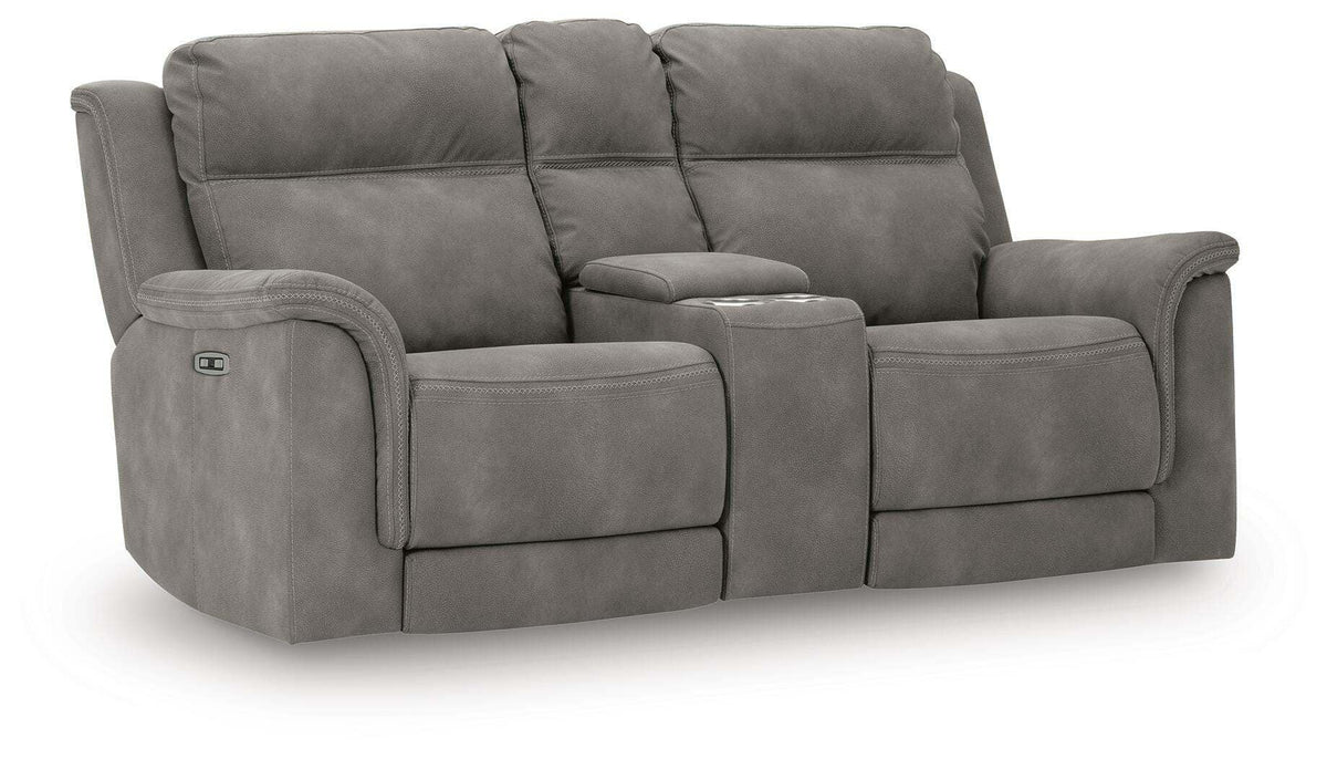 Next-Gen Durapella Power Reclining Loveseat with Console - 5930118 - product view or room setting; only loveseat included (supplier image 16)