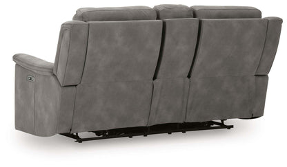 Next-Gen Durapella Power Reclining Loveseat with Console - 5930118 - product view or room setting; only loveseat included (supplier image 22)